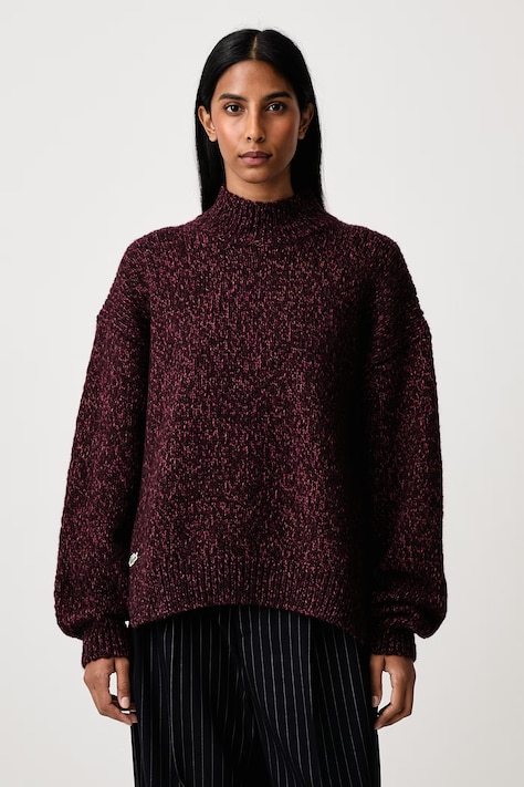 Lacoste Półgolf z wełną damski bordowy AF8257