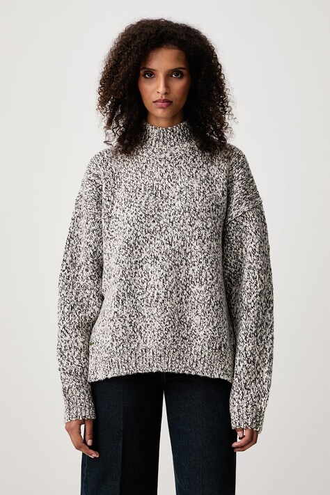 Lacoste Sweter z wełną damski beżowy AF8257