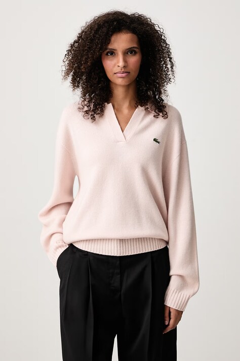 Lacoste Sweter damski kaszmirowy różowy AF2610