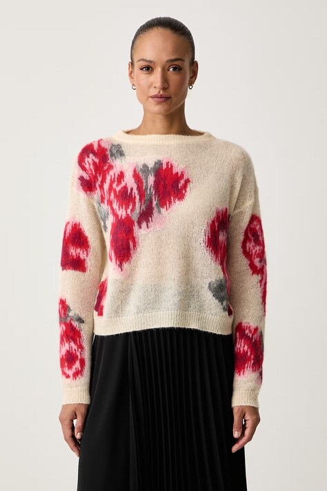 iBlues Sweter damski z wełną IBLSOLISTA beżowy 2627366202200