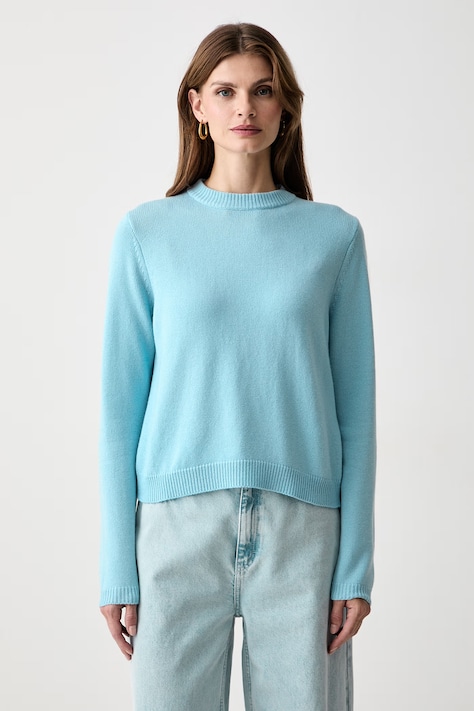 iBlues sweter damski z wełną IBLAFONA niebieski 2627366141200