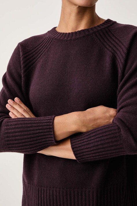 Marella Sweter damski wełniany MLLBELLA fioletowy 2623366295200