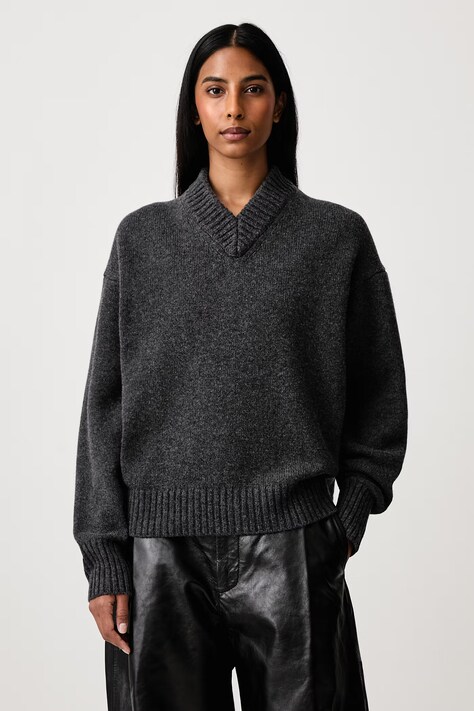 Soeur Pulover za žene od merino vune JULIE sivi PUL1447JULIE