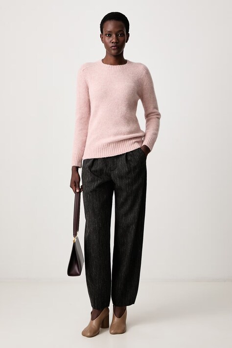Soeur Sweter damski z wełną ENVIE różowy PUL1321ENVIE