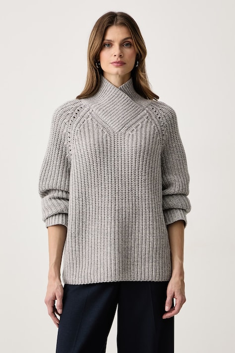 BOSS Sweter damski wełniany Feryssal szary 50571408