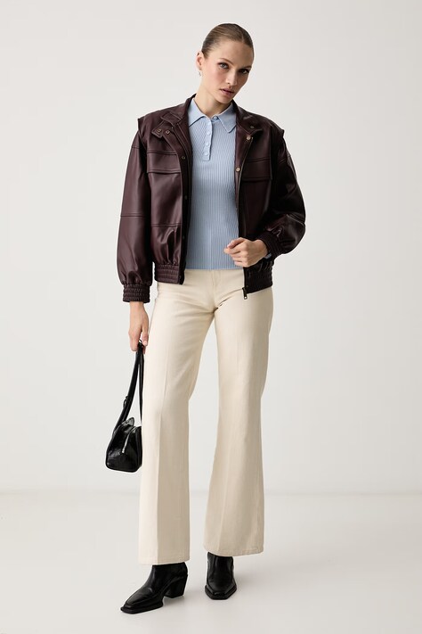 BOSS Sweter damski wełniany Faelina fioletowy 50567364