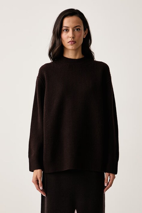 Pinko Sweter damski wełniany brązowy 107872 A3P4