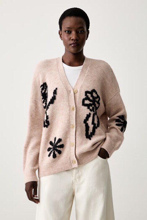 Scotch & Soda kardigan damski z dodatkiem wełny różowy U9B01612T