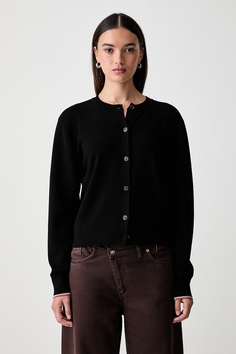 Scotch & Soda kardigan damski z wiskozą czarny U9B01611T