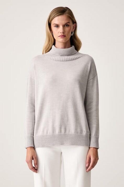 MM by Max Mara golf damski wełniany MMLMEANDRO szary 2626366148600