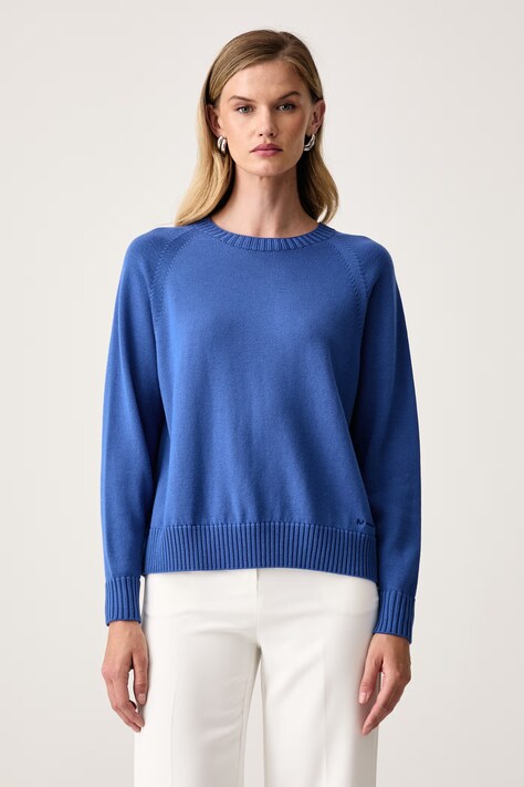 MM by Max Mara sweter damski wełniany MMLVIRGOLA niebieski 2626366138600