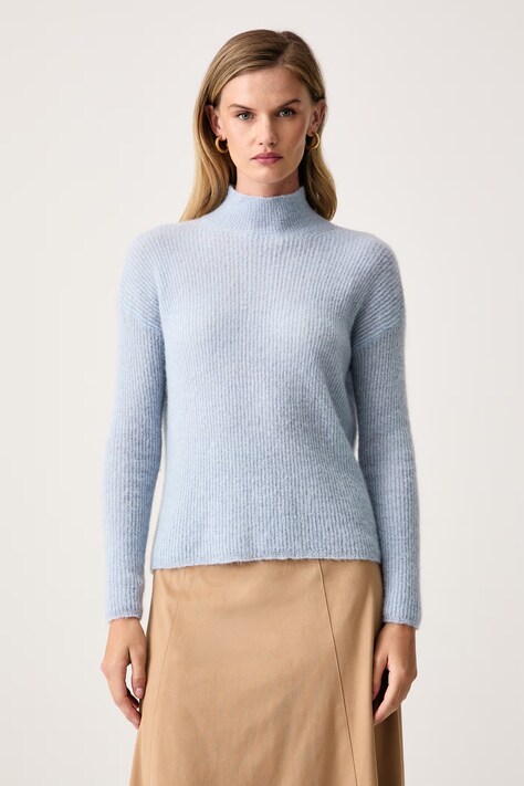 MM by Max Mara sweter damski z wełną MMLSTRANO niebieski 2626366098600