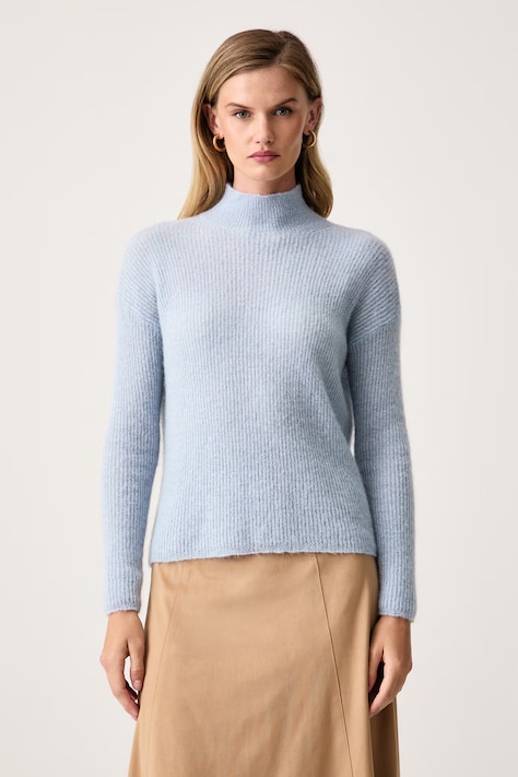 MM by Max Mara sweter damski z wełną MMLSTRANO niebieski 2626366098600