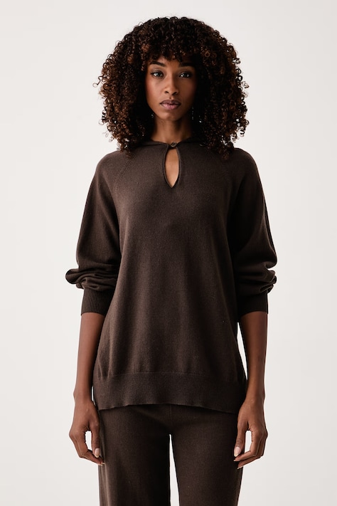 MM by Max Mara sweter damski wełniany MMLEGUALE brązowy 2626366018600