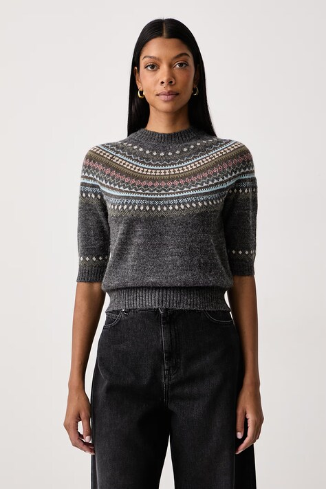 Weekend Max Mara Sweter damski z wełną WKDGALLO szary 2625366262600