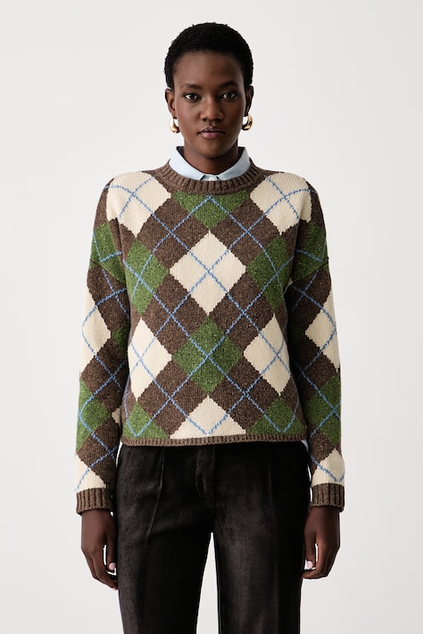 Weekend Max Mara Sweter damski z wełną WKDVASAIO brązowy 2625366252600