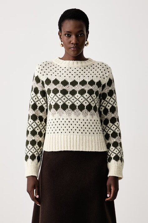 Weekend Max Mara Sweter damski z wełną WKDRANCH zielony 2625366242600