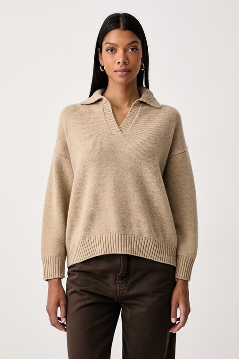 Weekend Max Mara Sweter damski wełniany WKDAGRE beżowy 2625366222600
