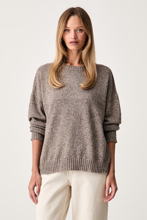 Weekend Max Mara sweter damski z wełną WKDPALCHI brązowy 2625366192600