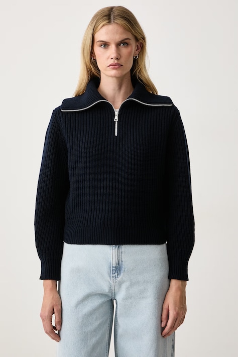 Weekend Max Mara Sweter damski wełniany WKDLASER granatowy 2625366182600