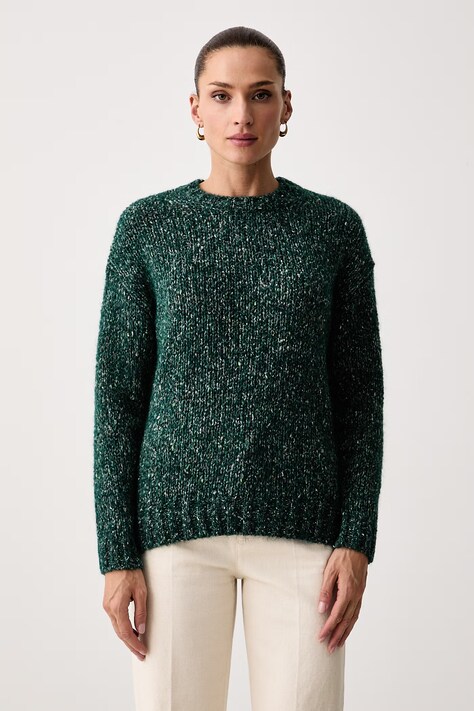 Weekend Max Mara Sweter rozpinany damski z wełną WKDHOBBY zielony 2625366172600