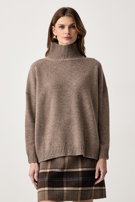Weekend Max Mara Ημιζιβάγκο γυναικείο μάλλινο WKDBORGIA καφέ 2625366142600