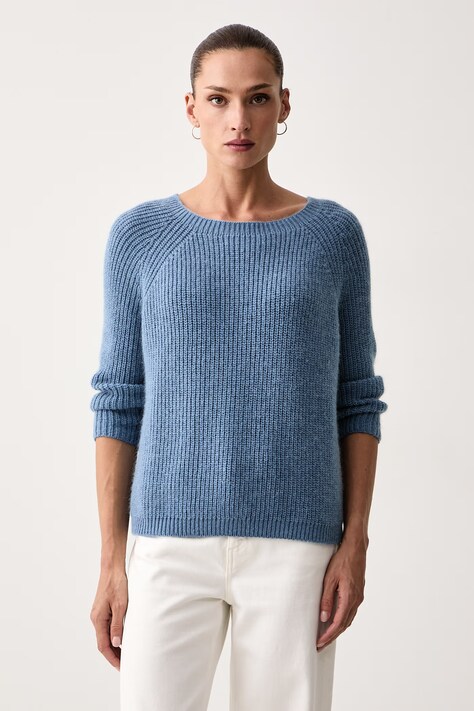 Weekend Max Mara Svetr dámský s vlnou WKDXENO modrý 2625366112600
