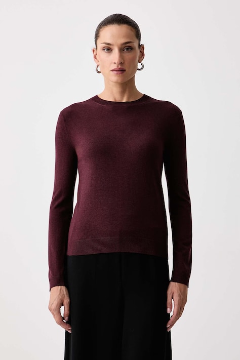 Weekend Max Mara Svetr dámský s příměsí hedvábí WKDSICILIA burgundský 2625366102600