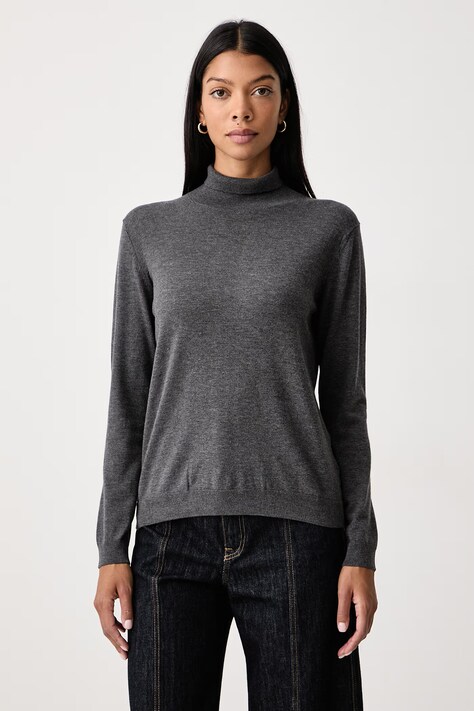 Weekend Max Mara Golf damski z dodatkiem jedwabiu WKDKIKU szary 2625366092600