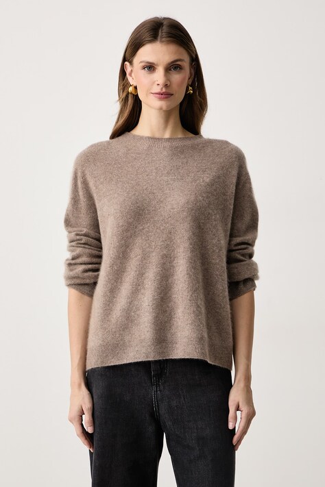Weekend Max Mara Πουλόβερ γυναικείο μάλλινο WKDECO καφέ 2625366072600