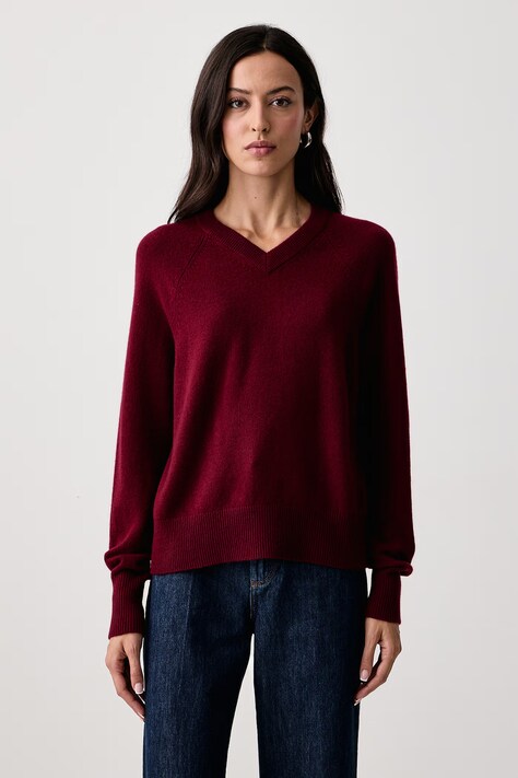 Weekend Max Mara Sweter damski kaszmirowy WKDPADRE bordowy 2625366042600