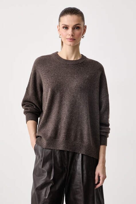 Weekend Max Mara Sweter damski kaszmirowy WKDDETTO brązowy 2625366022600