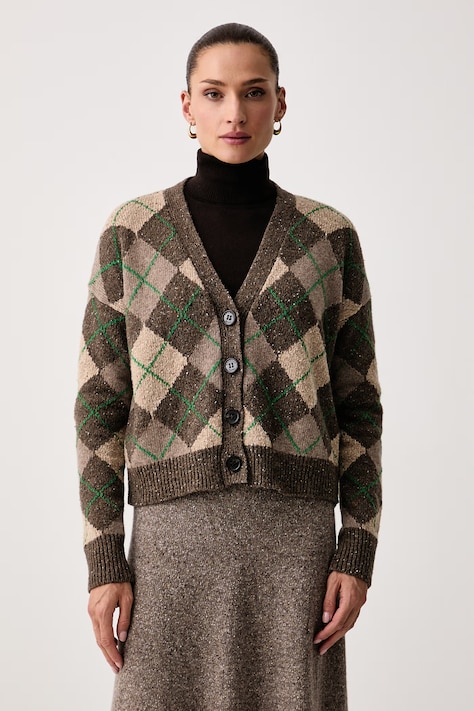 Weekend Max Mara Kardigan damski z wełną WKDABILE brązowy 2625346082600
