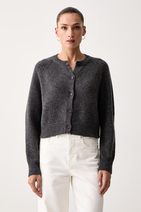 Weekend Max Mara Kardigan damski wełniany WKDOMBROSA szary 2625346062600