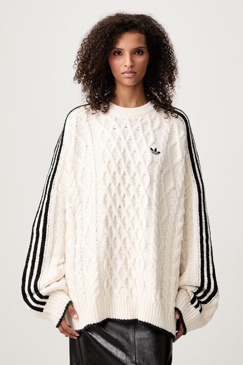 adidas Originals Cableknit sweter damski beżowy KR9620