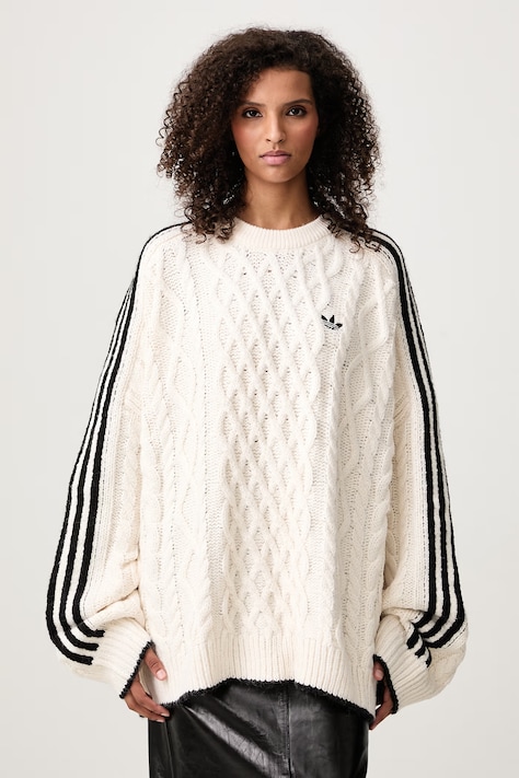 adidas Originals Cableknit sweter damski beżowy KR9620