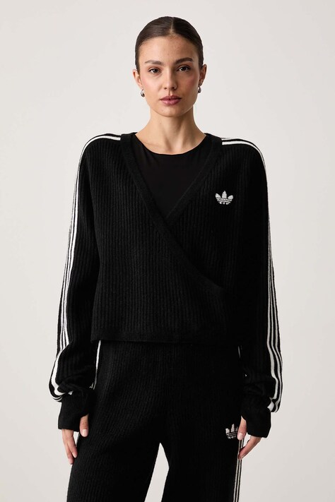 adidas Originals Pulover pentru femei cu amestec de lână Adiluna Season 2 x Jennie negru LD8933