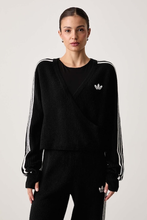 adidas Originals Pulover pentru femei cu amestec de lână Adiluna Season 2 x Jennie negru LD8933