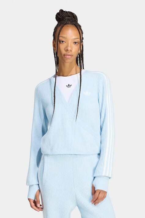 adidas Originals Sweter damski z dodatkiem wełny Adiluna Season 2 x Jennie niebieski LD8932