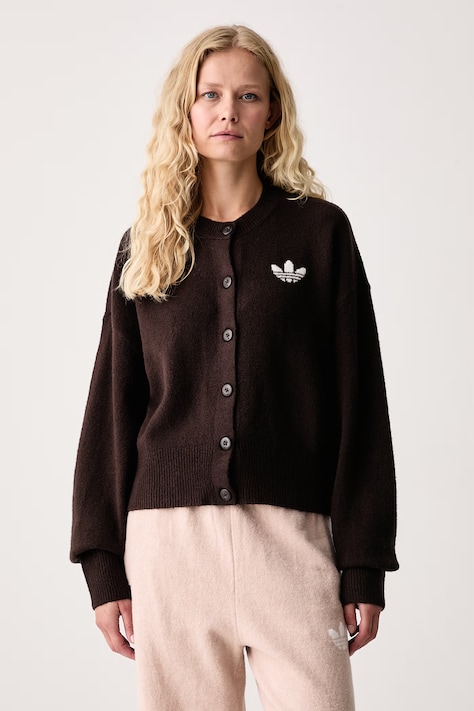 adidas Originals Kardigan damski Essentials Knit brązowy IA4455