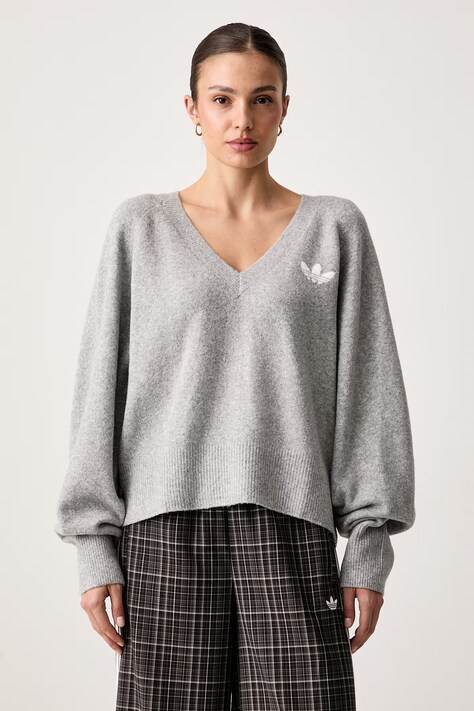 adidas Originals Sweter damski Essentials Knit szary IA4446