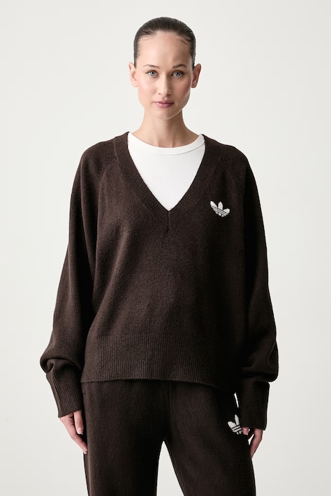 adidas Originals Sweter damski Essentials Knit brązowy IA4444