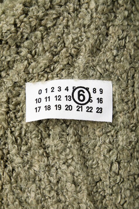 MM6 Maison Margiela Sweter damski z dodatkiem wełny zielony S62HL0055-M13342