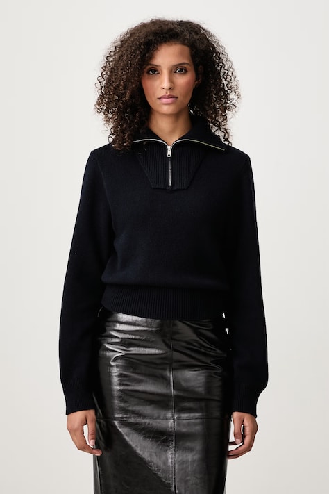 MM6 Maison Margiela Golf z wełną damski granatowy S62GL0038-M13349