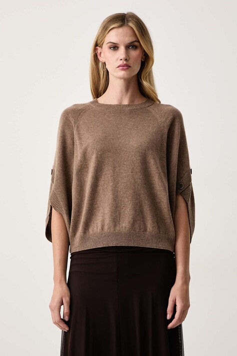 Seventy Venezia Sweter damski wełniany brązowy PM0176_900331