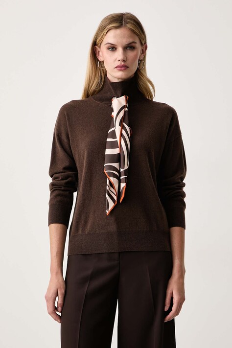 Seventy Venezia Sweter damski wełniany brązowy MT4233_900331