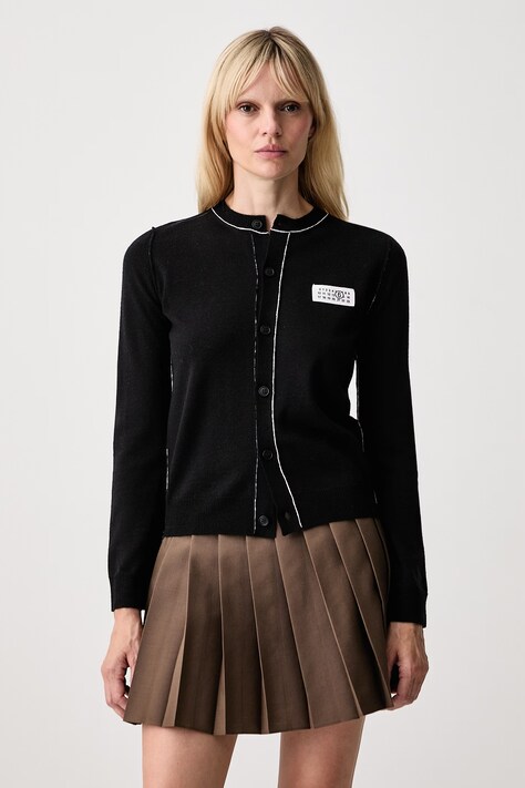 MM6 Maison Margiela kardigan damski z wełną czarny S52HP0044-M13037
