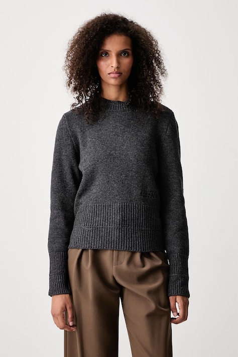MM6 Maison Margiela Sweter damski z wełną szary S52HL0064-M13287