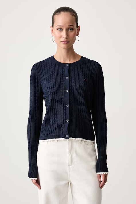 Tommy Jeans Kardigan dámský námořnický modrý DW0DW23458
