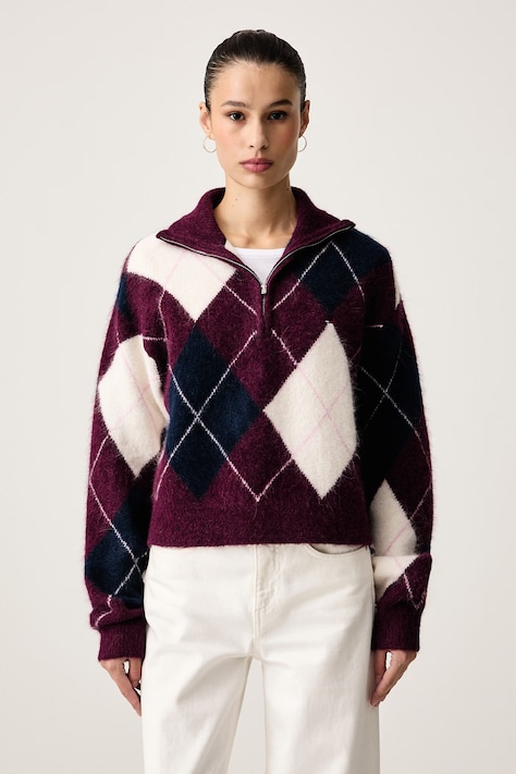 Tommy Jeans Pulóver női burgundi DW0DW23351
